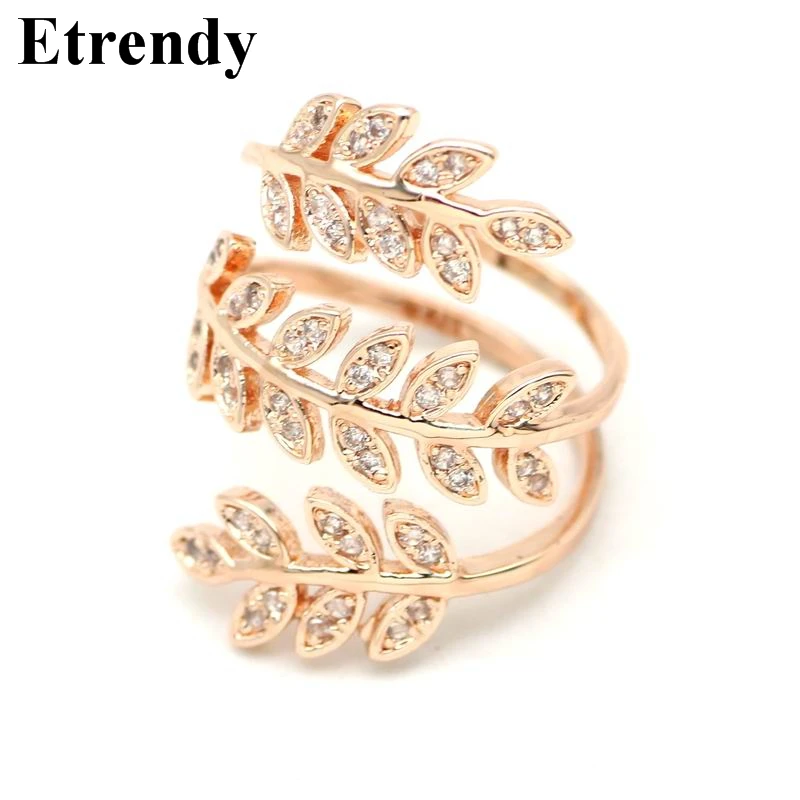 

Big Statement Leaf Rings For Women Bijoux Fashion Jewelry Classic Fine Gifts
