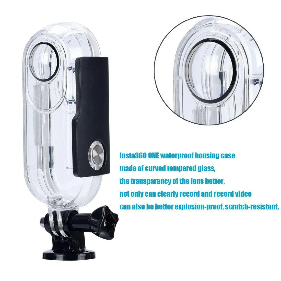 Waterproof Case Compatible insta360 ONE Cameras, Underwater Diving Protective Housing Shell 40M with Bracket Accessories