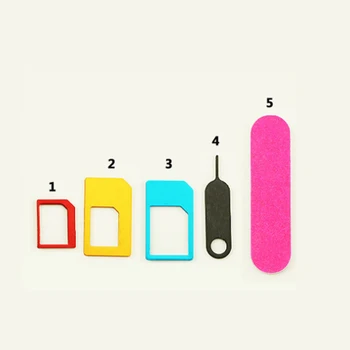 

Retail Box 5 in 1 Sim Card Adapters + Regular & Micro Sim + Standard SIM Card & Tools For iPhone 6 6s for 7 7plus