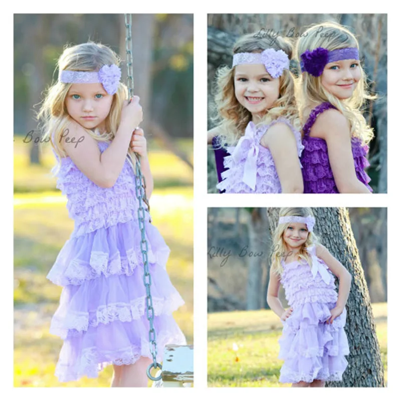 Zcaynger Baby Girls Clothes Lace Romper Spaghetti Ruffle Tiered Jumpsuit
