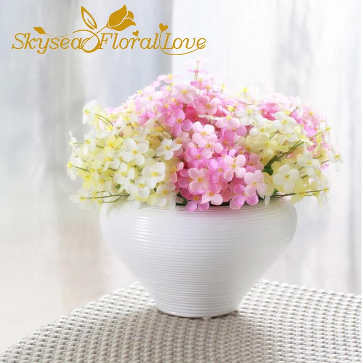 Silk flower winter jasmine artificial flower baby breath home party