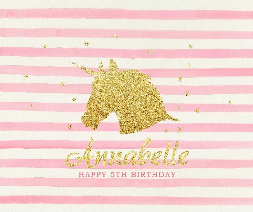 Unicorn birthday party backrop, dessert table banner photography backdrop,unicorn baby shower dector banner photo backdropsW-336