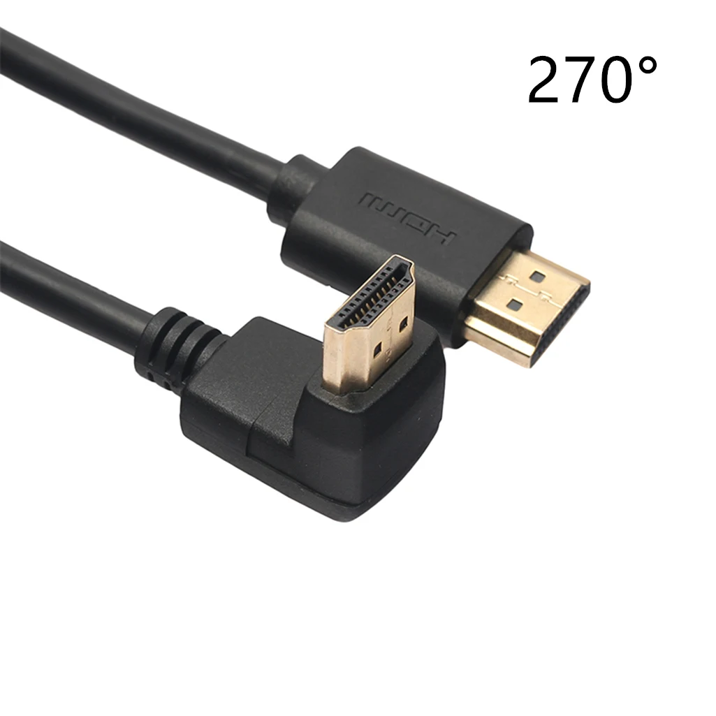 REXLIS Кабель HDMI 270/90 градусов угол HDMI к кабелю HDMI 5 m 1,5 м 2 м 3 м HDMI 2,0 кабель 4 K 3D для ТВ PS3 проектор компьютерный кабель - Цвет: 270 Degree angle up