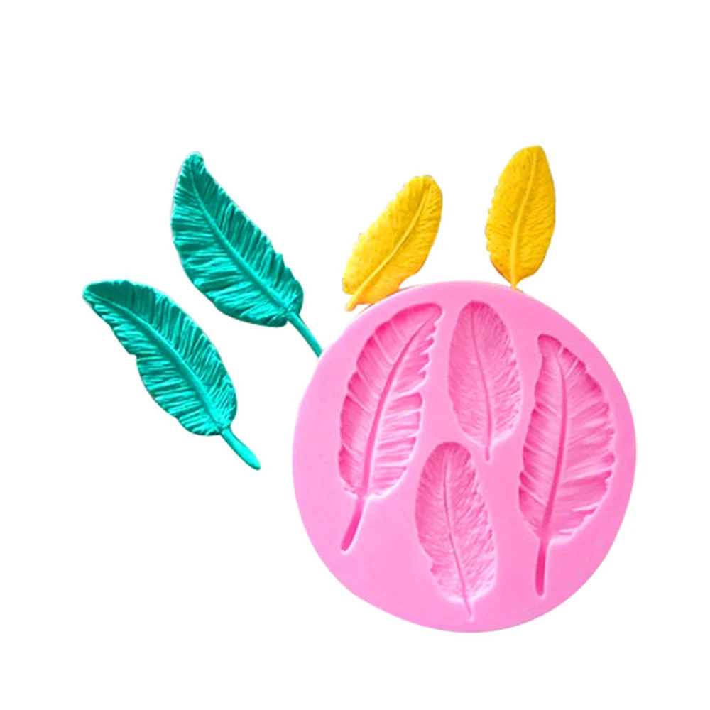 

3D Feather Shape Silicone Fondant DIY Baking Cake Mold