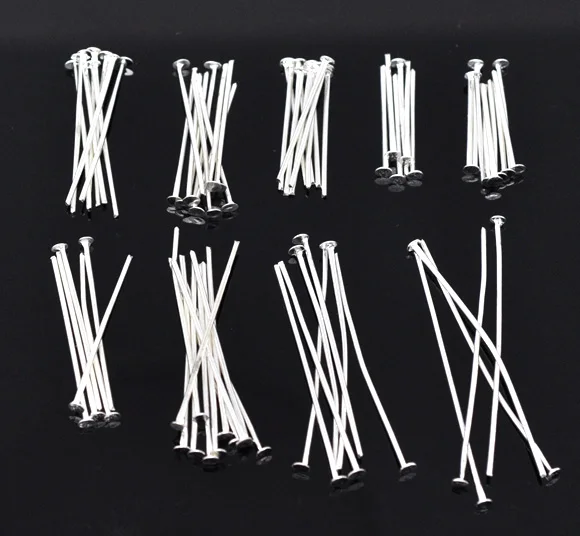 MJARTORIA 900PCs Silver Plated Head Pins DIY Jewelry Findings Pin For