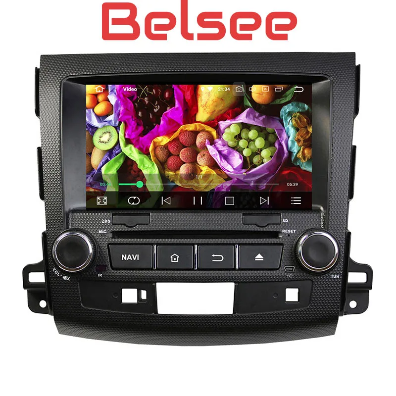 Belsee Android 8,0 Авто головное устройство двойной 2 din Автомобильный Радио мультимедийный плеер Восьмиядерный стерео для Mitsubishi Outlander 2006-2012