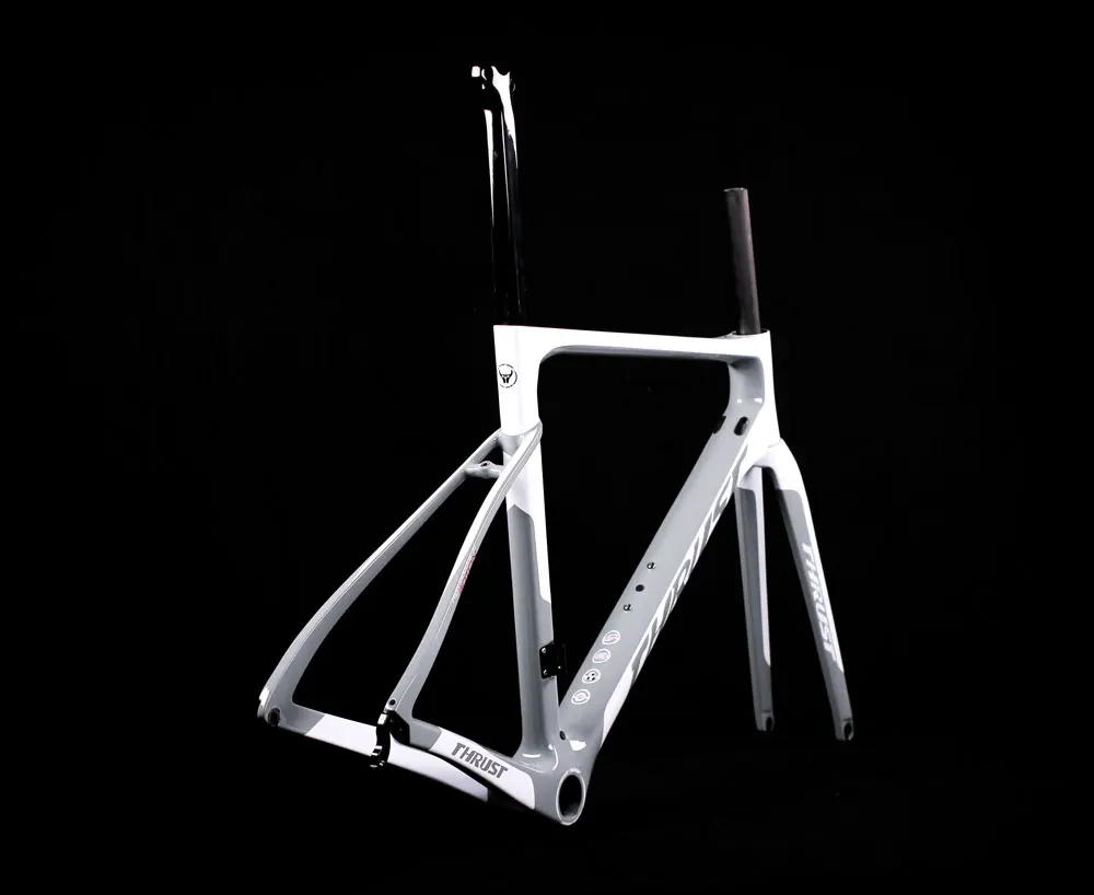US $394.04 THRUST Carbon Road Bike Frame 48 50 52 54 56 Road Bicycle Frame BSA BB30 9 Colors for pf30 frame carbon
