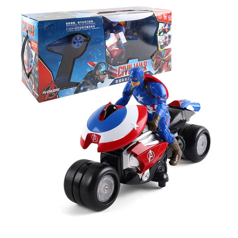 

Avengers 3 Movie Captain America Radio-Controlled Car 2.4GHZ Rotation Drifting Motorcycle PVC Collectible Model Toy L2099