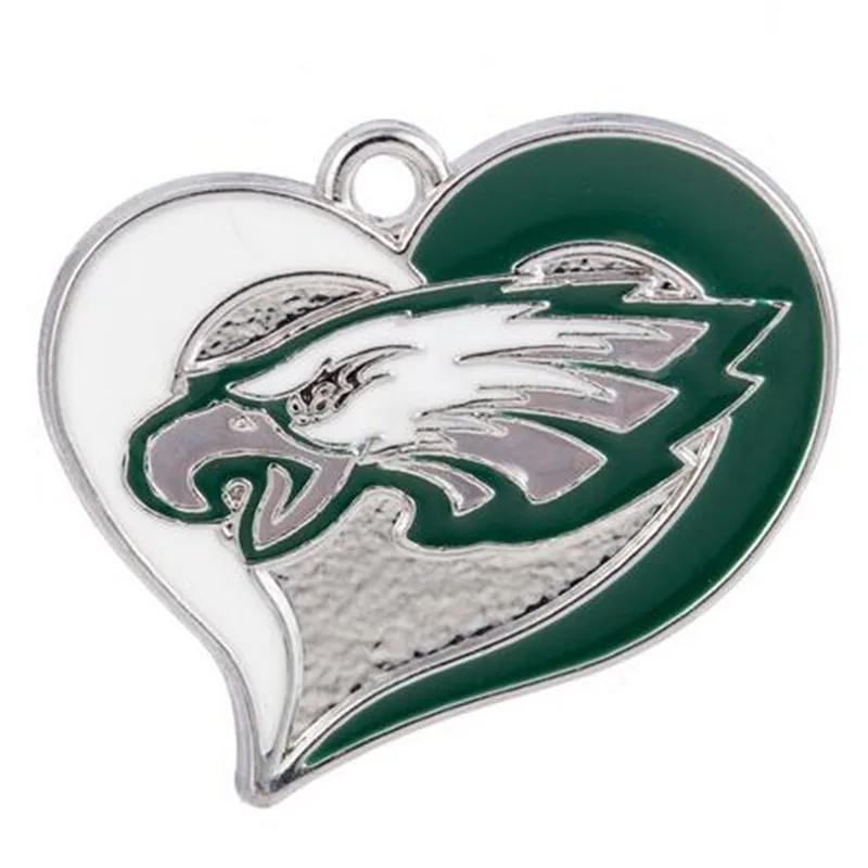 Sports Heart Enamel Football Team Logo Philadelphia Eagles Dangle ...