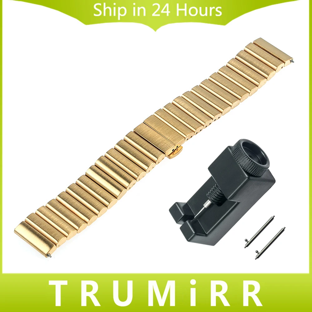 22mm Stainless Steel Watch Band for ASUS Zenwatch 2 LG G Watch W100 W110 Urbane W150