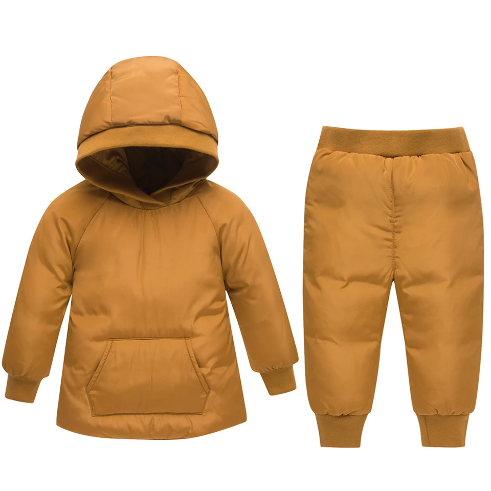

2018 Winter Children's Clothing Set Baby Girl Boy Duck Down Jacket Pants Suit Warm Kids Snowsuit Winter Hooded Outerwear Parkas