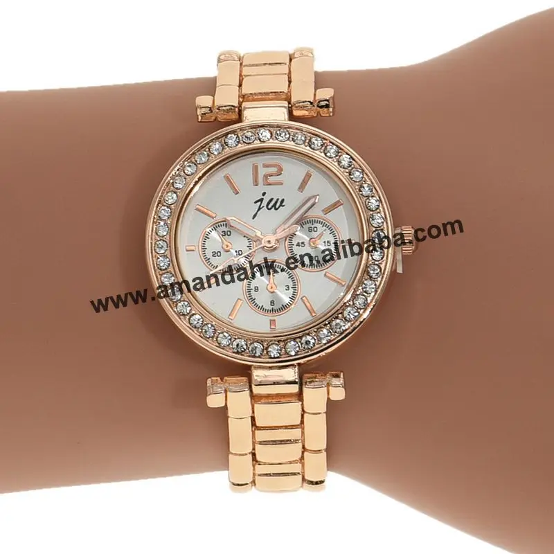 JW-3529 женские часы с металлическим браслетом Горячие Модные женские кварцевые часы со стразами дамское платье браслет наручные часы