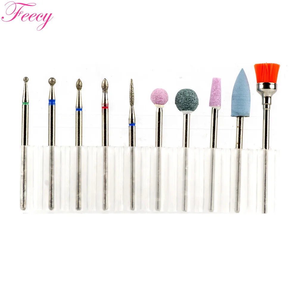 

Nail Drill Bits Set Diamond Milling Cutter For Manicure Rotate Electric Burr Drills Bit Pedicure Nozzles For Manicure Machine
