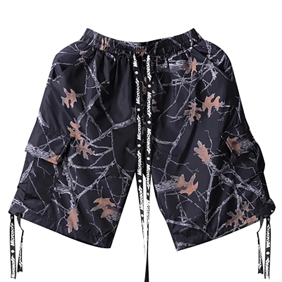 Шорты с цветочным принтом для мужчин длиной до колена Летний Уличная одежда корейские мужские шорты плюс размер бермуды хип хоп Jogger повседневные шорты 60D0026