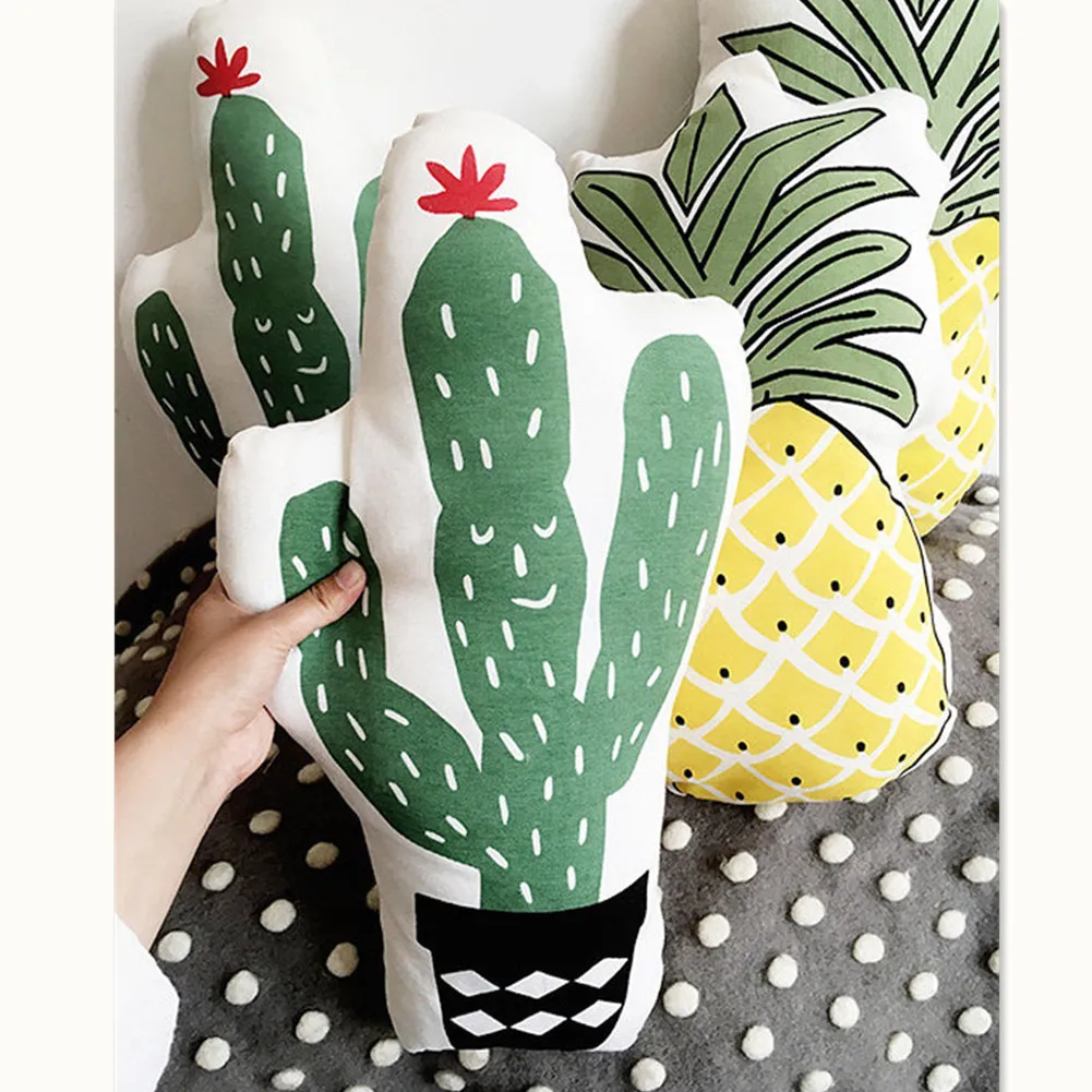 

Cushions 2019 New Cute Pineapple Cactus Fruit Shape Soft Plush Pillow Sofa Waist Cushion Throw Home Decor