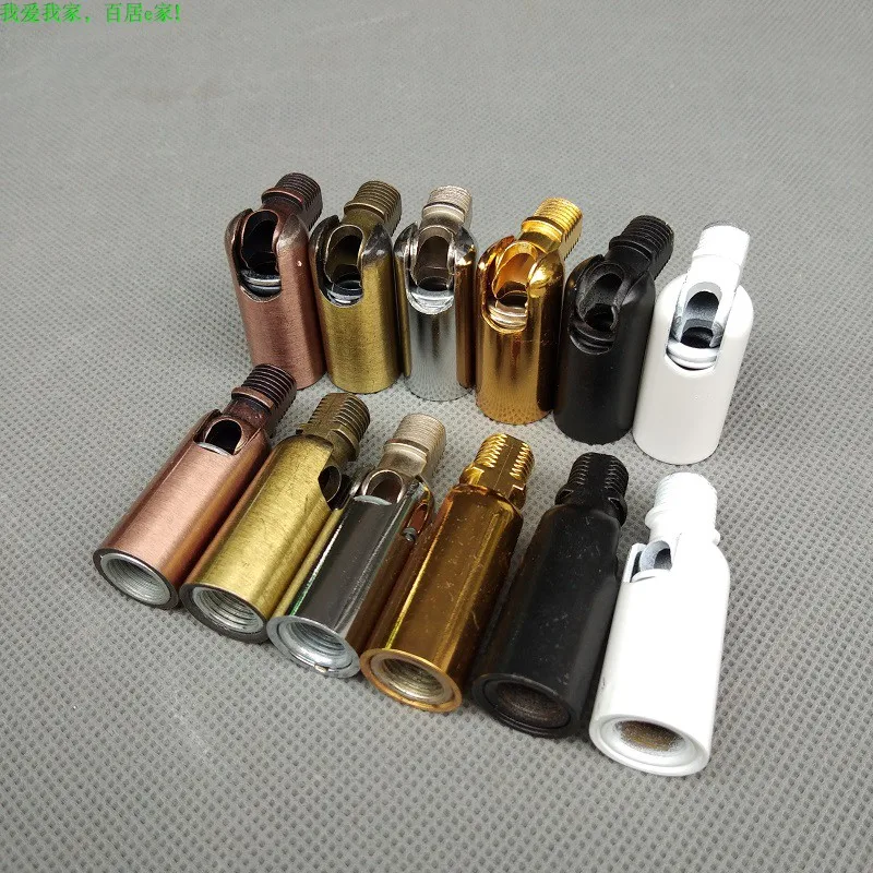 2pcs M10 Universal Head 180 Degrees Rotation Bolts 10MM Male/Female Tooth Tube for Wall Lamp/Corridor/Porch/Bar Chandelier Lamp