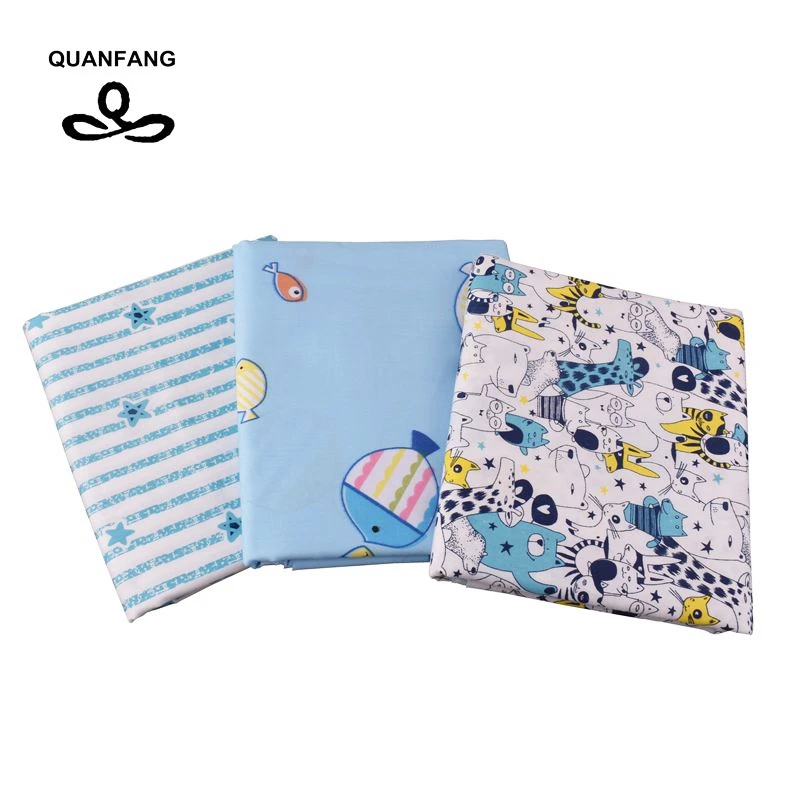 QUANFANG 3 шт./лот новый рисунок с героями мультфильмов саржевая хлопковая ткань