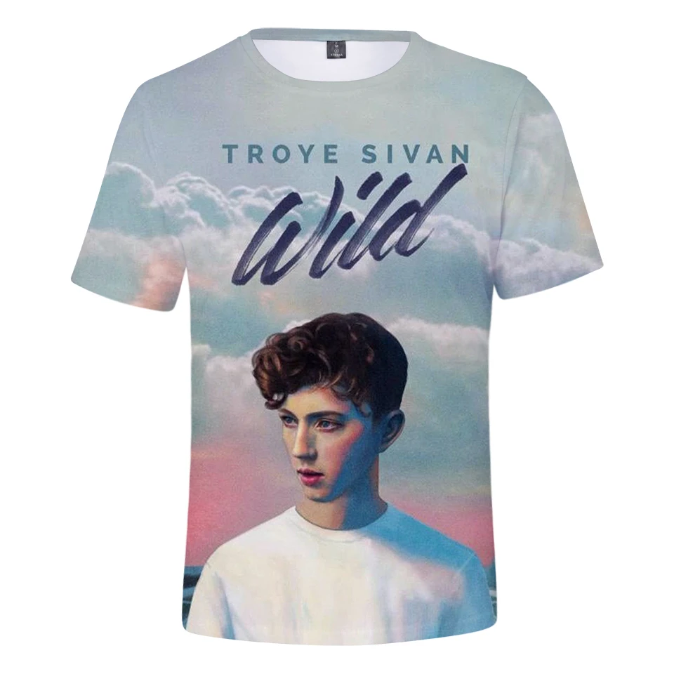 Женская/мужская повседневная одежда с 3D принтом Troye Sivan Повседневная летняя