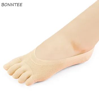 

Socks Women Five Toes Invisible Funny Sock Unisex Couple Womens Solid Simple All-match Elasticity Korean Style Leisure Chic Soft