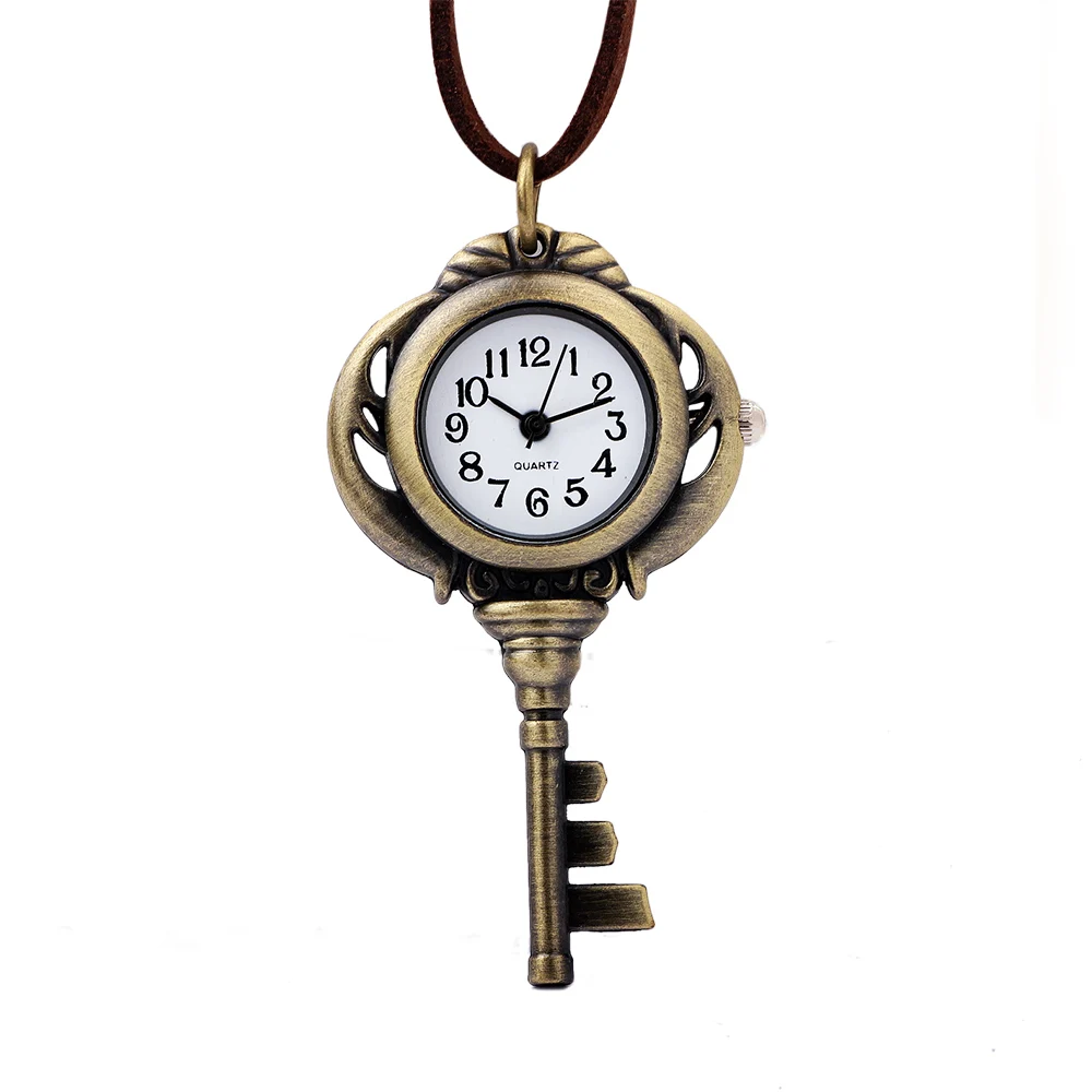 Europe and the United States retro palace magic bronze key pocket watch