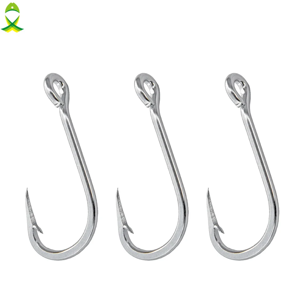 

JSM 15 pcs/lot Stainless Steel Fishing Hooks for Saltwater big game tuna Sea boat ice fishing tackle size3/0-13/0