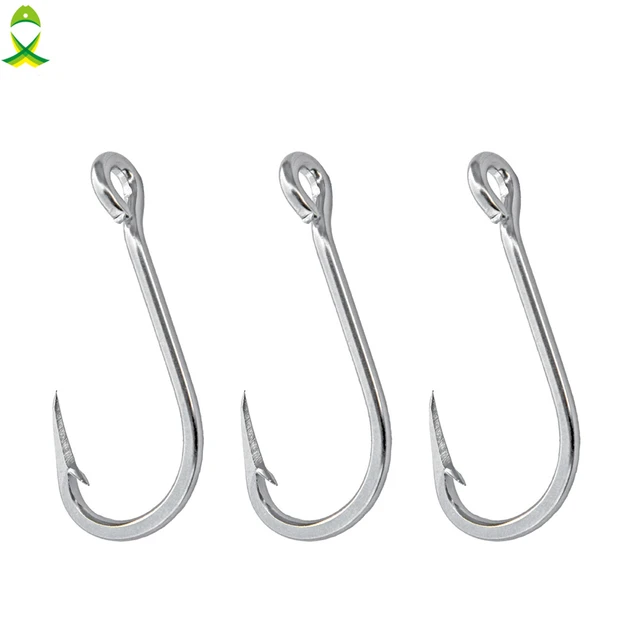 JSM 15 pcs/lot Stainless Steel Fishing Hooks for Saltwater big game tuna  Sea boat ice fishing tackle size3/0-13/0 - AliExpress