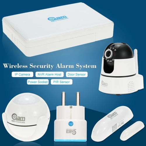 НЕО Coolcam Беспроводная сигнализация IP камера сигнализация NVR Host PIR сенсор дверной датчик Поддержка телефона ПРИЛОЖЕНИЕ управление для домашней безопасности