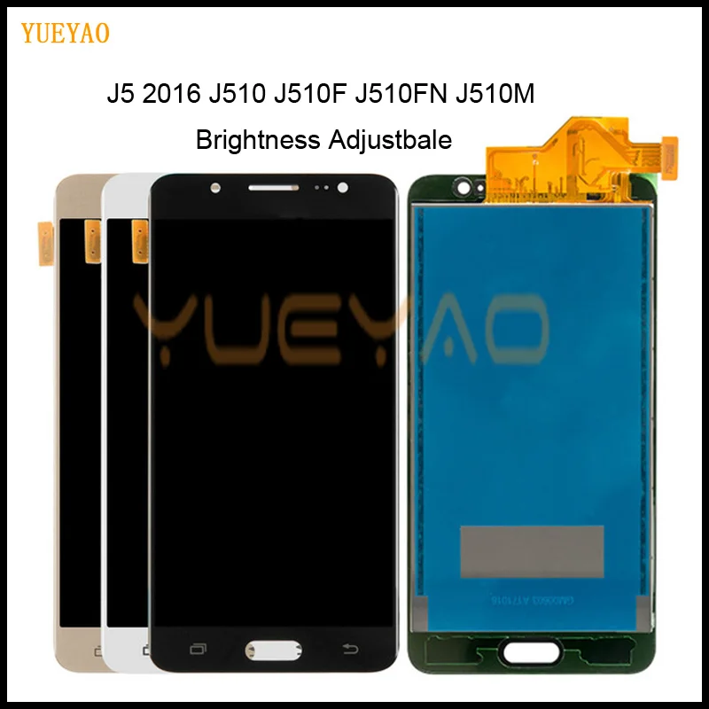 Цена Яркость из фошани ЖК дисплей для samsung J5 2016 SM J510F J510FN J510M J510Y J510G J510 ЖК дисплей Дисплей + кодирующий преобразователь сенсорного экрана в сборе