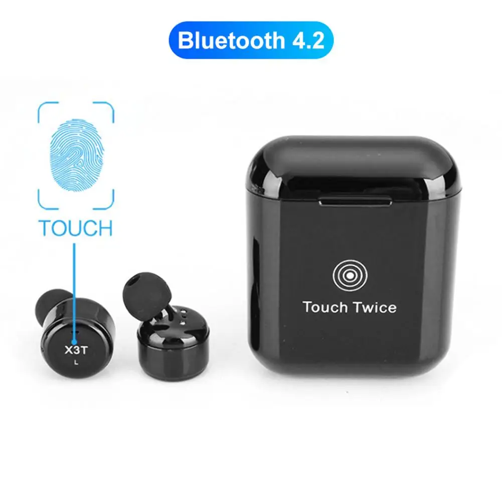 

X3T Wireless Bluetooth Touch Control Earphones Stereo Earbuds with Charging Box Wireless Bluetooth Touch Control