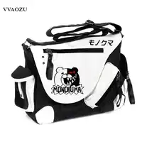 ブランドデザイナーdanganronpa monokumaメッセンジャーバッグクロスボディショルダーバッグボルサfeminina通学