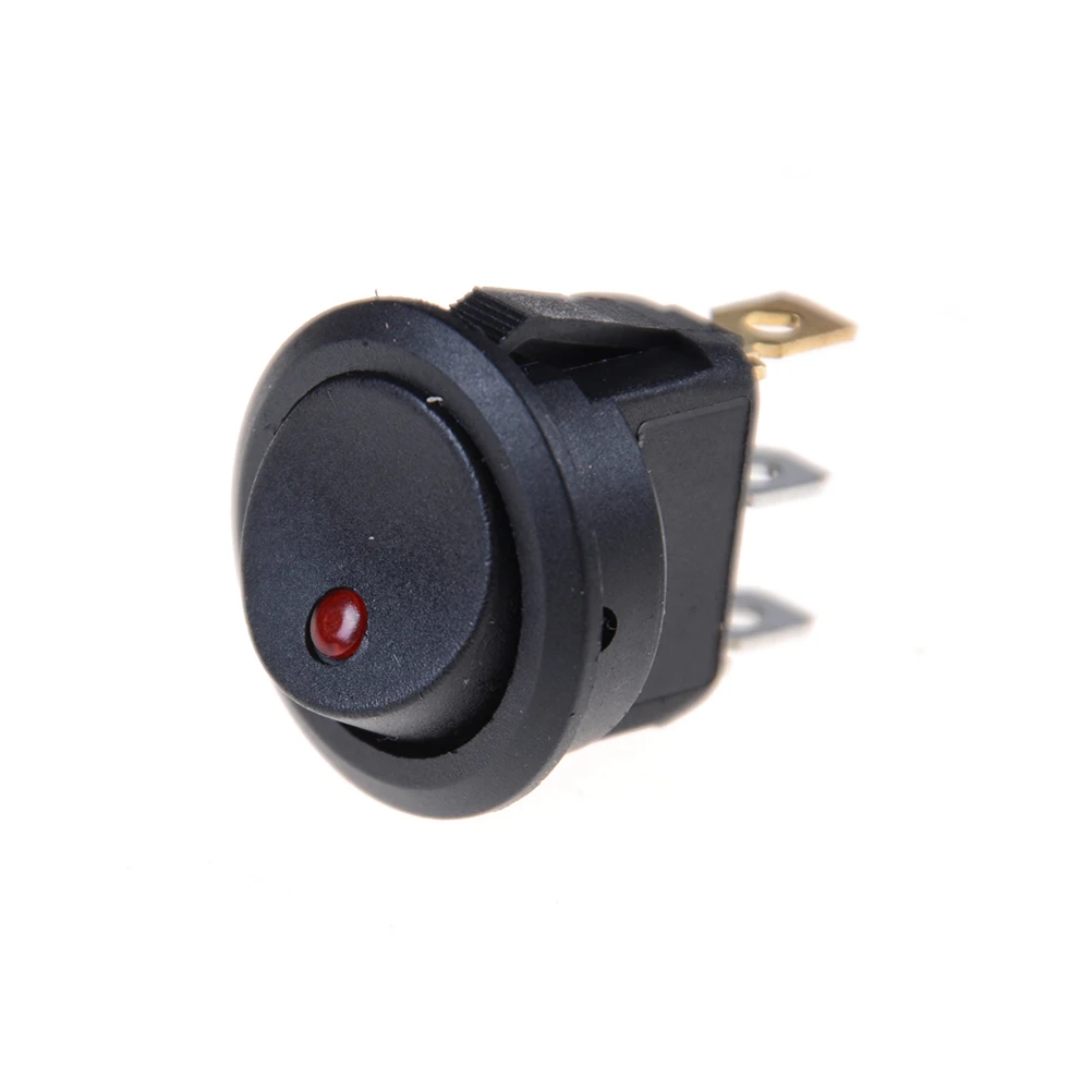 1pcs 12VCar Boat Round Rocker ON/OFF SPST Switch  LED Dot Light