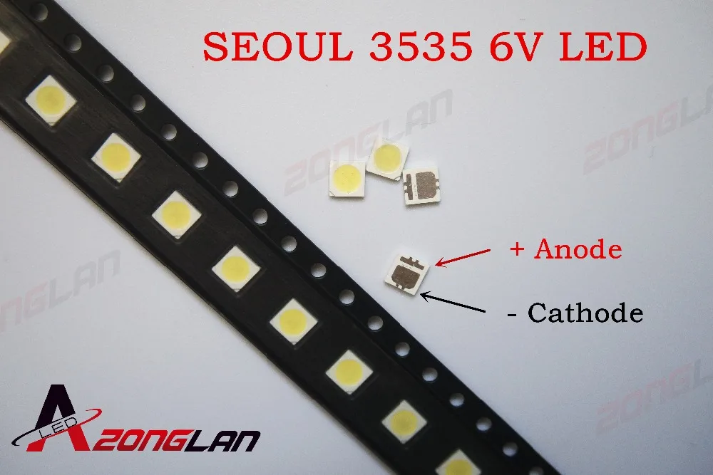 

100PCS SEOUL High Power LED LED Backlight 2W 3535 6V Cool white 135LM TV Application SBWVL2S0E