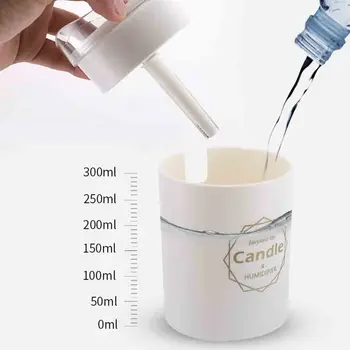 

300ML Ultrasonic Air Humidifier Aroma Diffuser for Home Office Car Water Mist Maker USB Humidifiers with Led Light