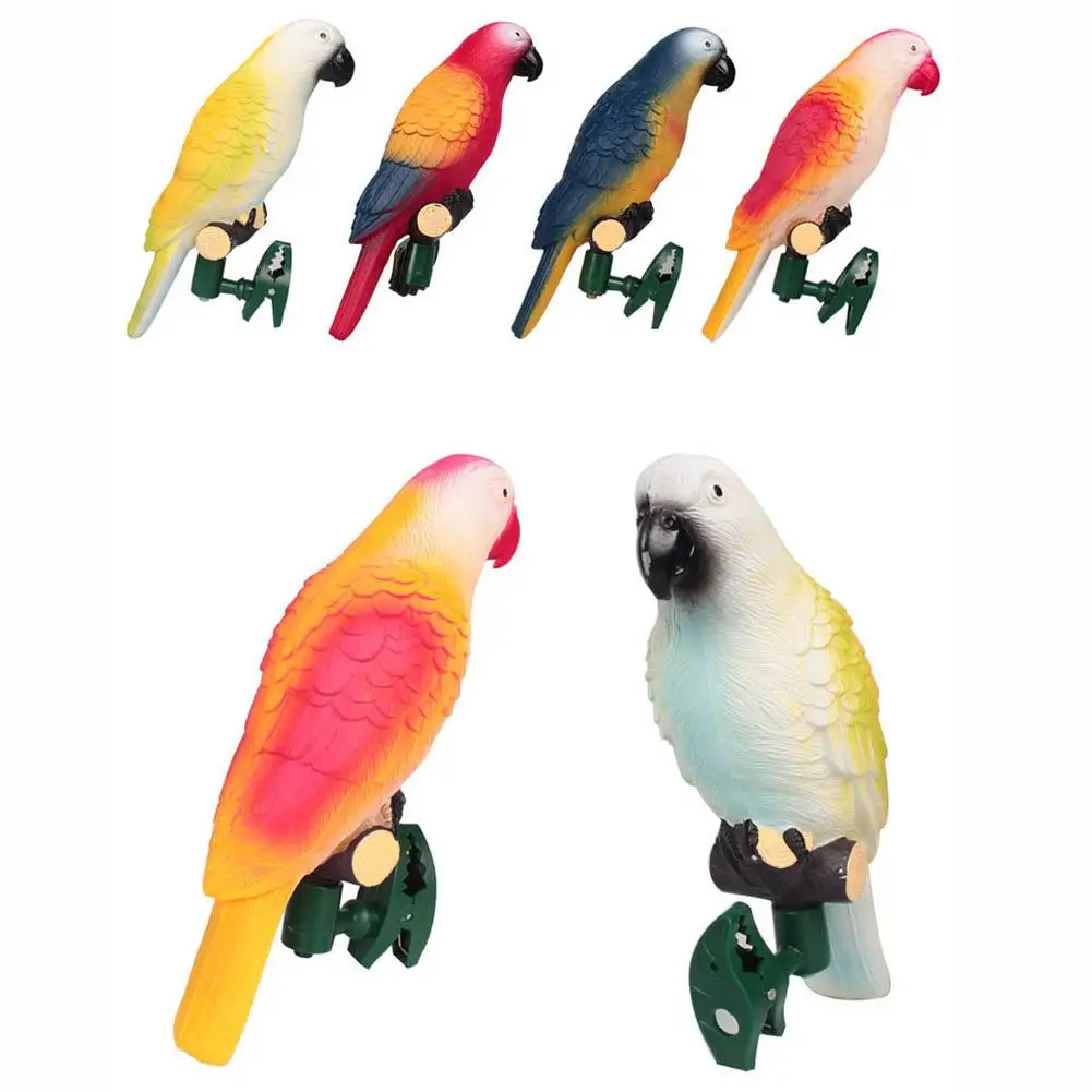 

4pcs/set Solar Power LED Light IP44 Rainproof Parrot Lamp with Clip Bird Shape Night Light for Outdoor Garden Path Tree Ornament