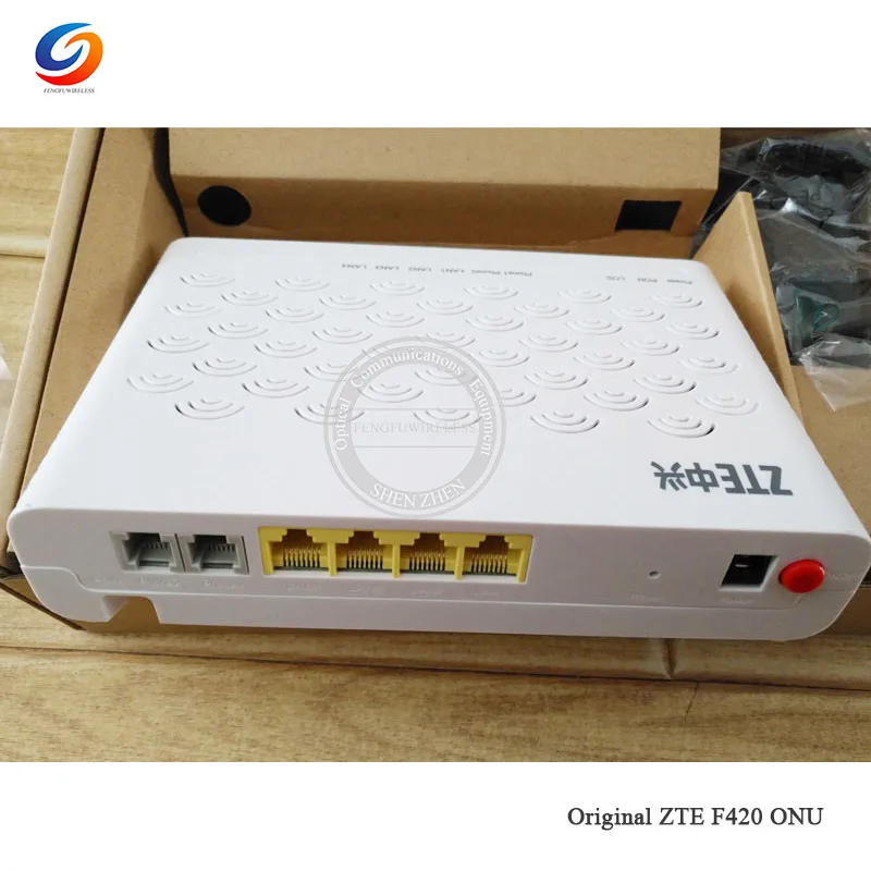 

High performance Original Brand new ZTE ZXA10 F420 EPON ONU ONT 4FE+2TEL Port with English interface
