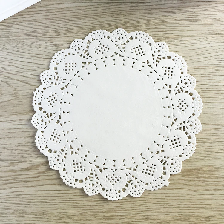 

100pcs 6.5" Scrapbooking Vintage Hollowed Lace Paper napkins Crafts decoupage paper design placemats for party decoration