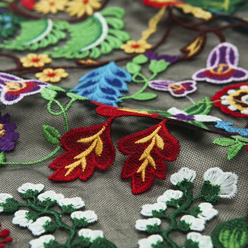 1yard-Black-Mesh-Couture-Fashion-Fabric-Vogue-Sexy-Embroidery-Colorful-Floral-Sculpture-Sew-for-Top-Skirt
