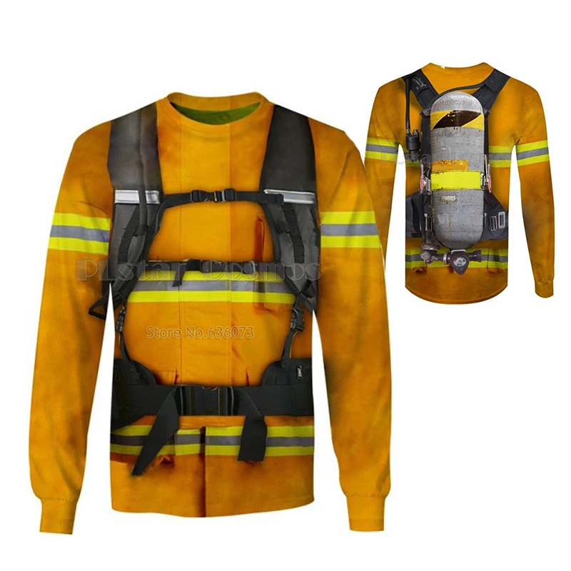 

Family matching Outfits mom and daughter clothes Firefighter Suit 3D Print Hoodies t shirts tees Fireman Sweatshirts/Vest/jacket