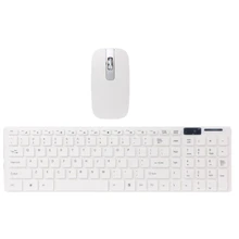 Беспроводная 2,4 ГГц мышь и клавиатура набор ультра-тонкая клавиатура мини оптическая мышь Набор для ноутбука Настольный ПК