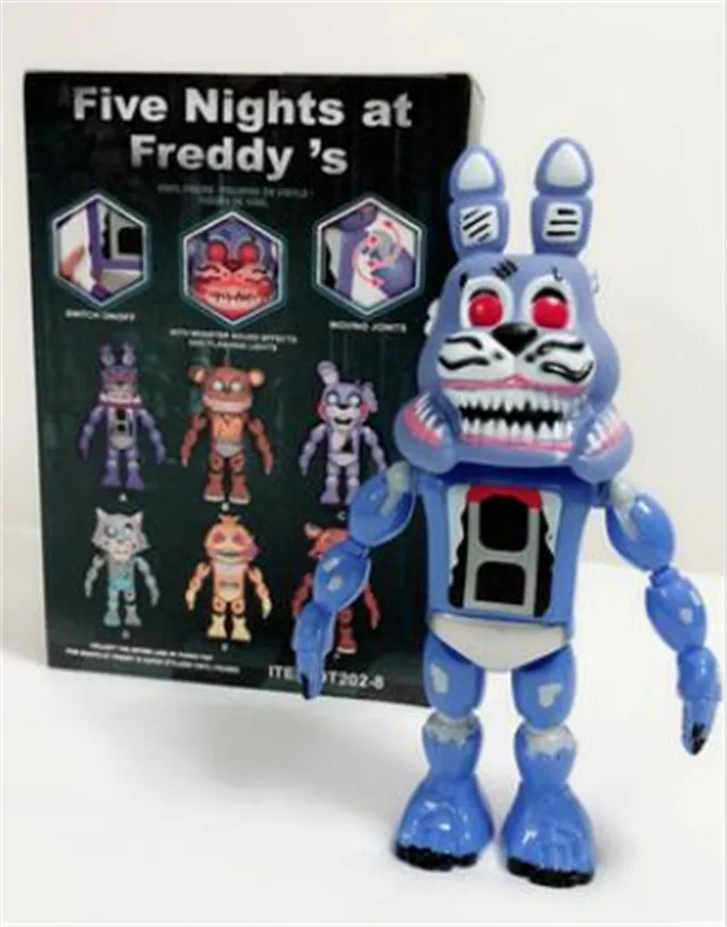 Five Nights At Freddy's FNAF Bonnie Foxy Freddy Fazbear/Ночной медведь Фредди, игрушки, фигурка, игрушка со звуком, светильник