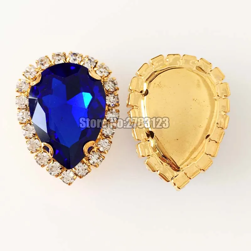 Новый продукт Royalblue faltback пришивная Хрустальная пуговица высококачественные