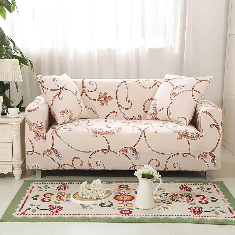 

Vintage Living Room Decor Spandex Stretch Polyester Sofa Cover All-inclusive Removable Slipcovers Elastic Corner Couch Cover