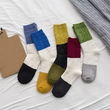 

PEONFLY Pile Product Woman funny happy novelty colorful Color kawaii sock hosiery Autumn Winter 5PAIRS/LOT female women cotton