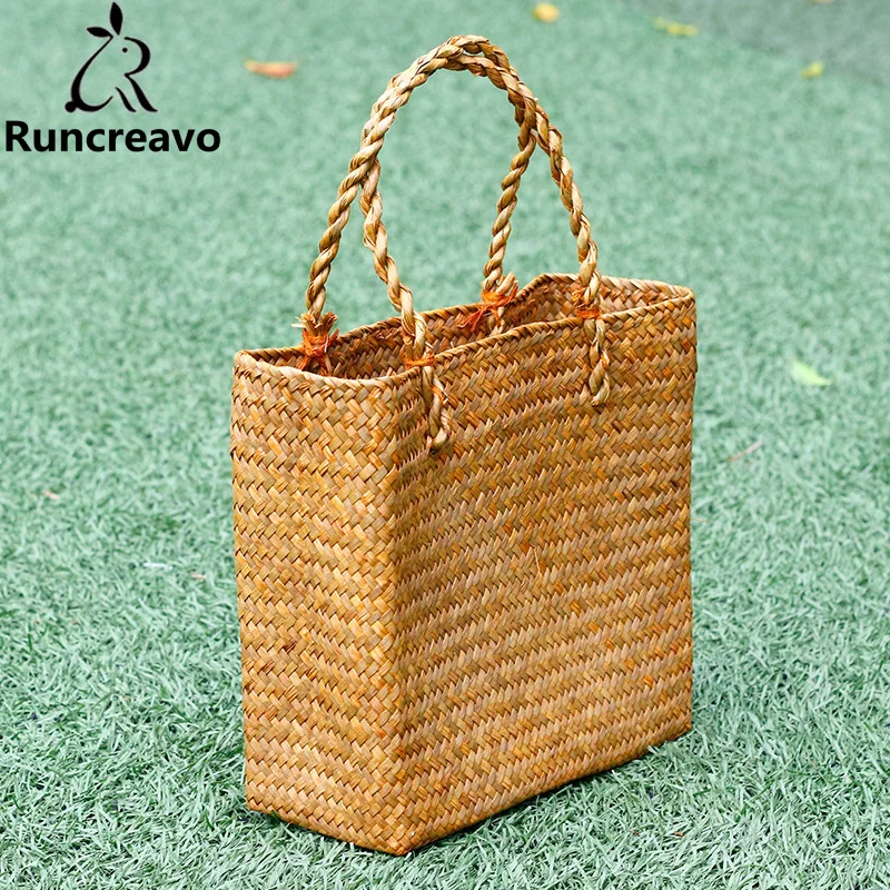 

Summer tote Bags For Women 2018 Luxury Handbags Women Bags Designer Famous Brand Ladies Rattan Beach Bag Wicker Straw Bag
