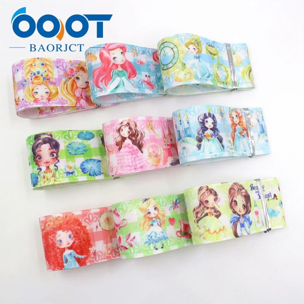 

OOOT BAORJCT I-19711-1580,38mm 10yards Cartoon Thermal transfer Printed grosgrain Ribbons,tape crafts,bow cap DIY accessories