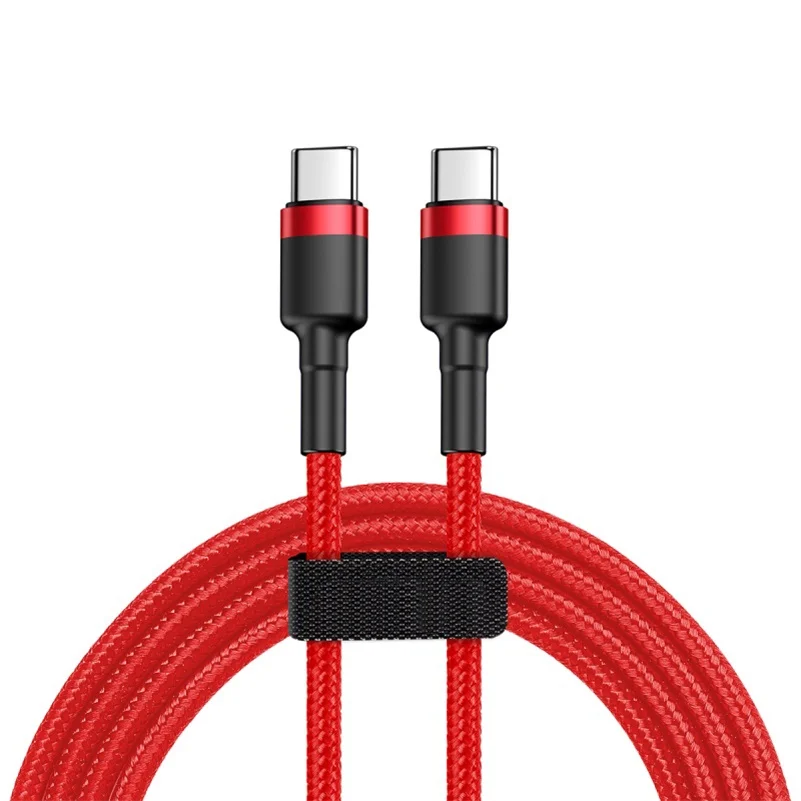 usb c-usb c кабель для apple macbook pro xiaomi notebook air type-c-type-c кабель для быстрой зарядки usb pd зарядное устройство 2 м - Цвет: Red