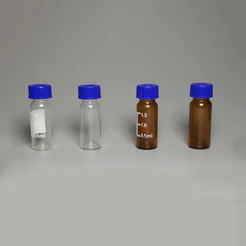 

100pcs/lot 1.5ml/2ml screw Liquid Chromatography Glass Sample Bottle HPLC autosampler headspace vials