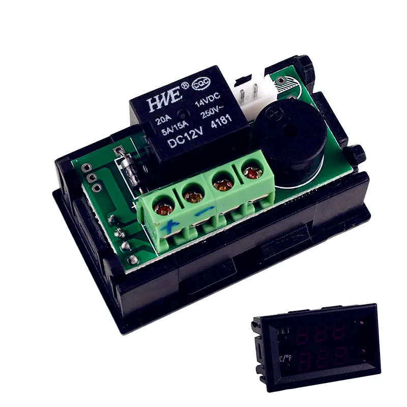 DC12V 20A цифровой Температура контроллер DIY интеллигентая (ый) Мини-термостат регулятор с водонепроницаемый датчик 0,1 Цельсия точность