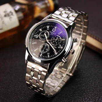 

271 Full Steel White Black Blue Ray Dial Quartz Watch Men Women Business Luxury Sport Wristwatch Male Man Casual Watch