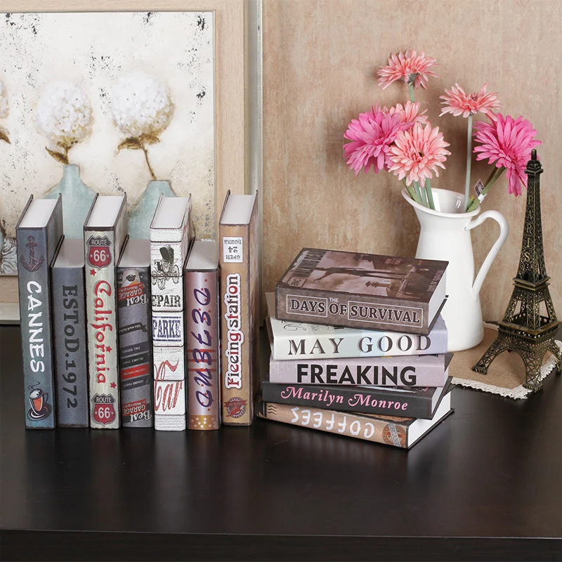 

10pcs simulation Book American modern living room decoration decoration photography props Book Shelf Bookcase